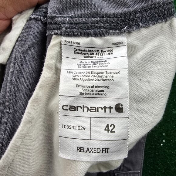 Carhartt Cargo‎ Shorts Mens 42 Gray Rugged Flex Relaxed Fit Utility Workwear - Picture 8 of 10